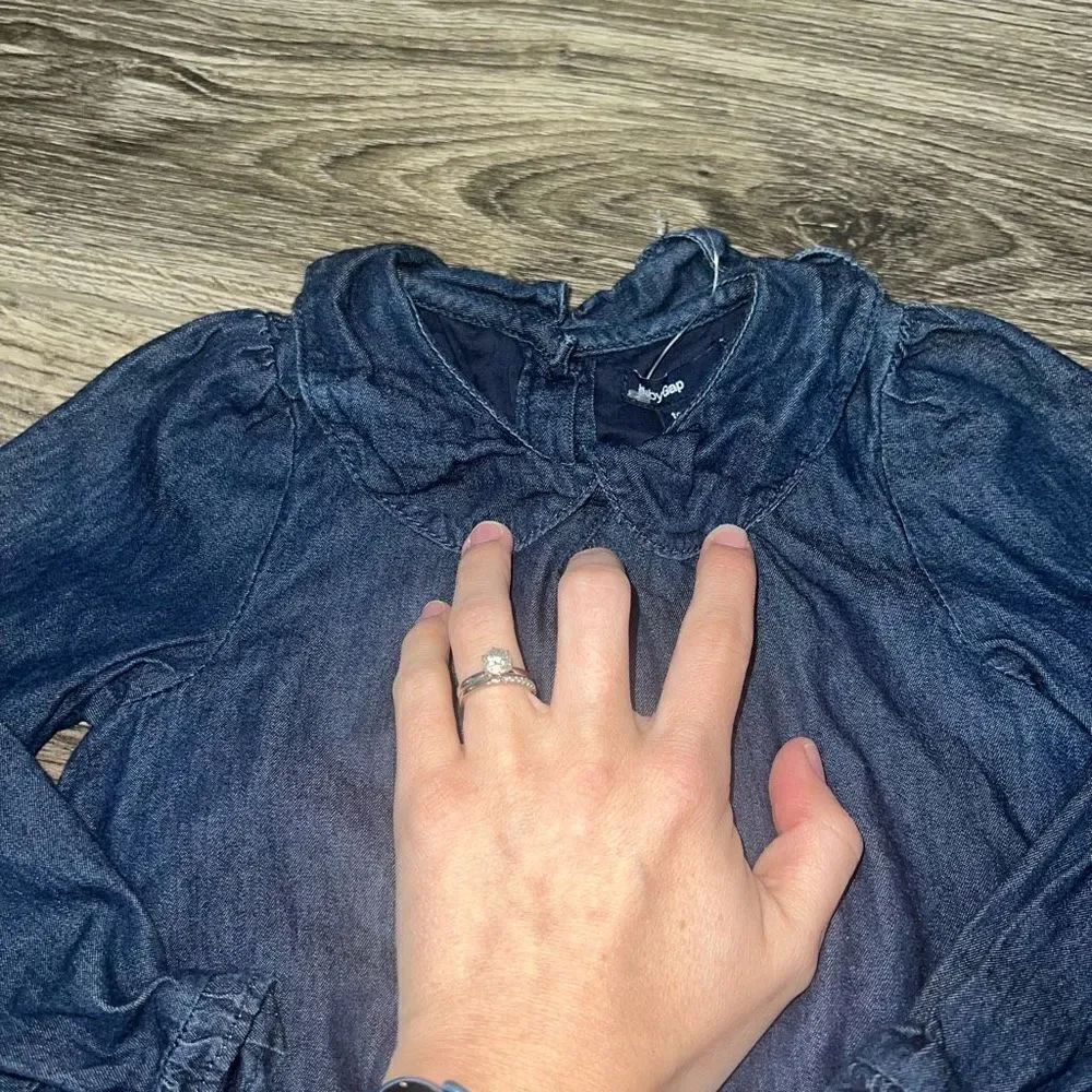 Peter Pan Collar Denim Dress by Gap Baby